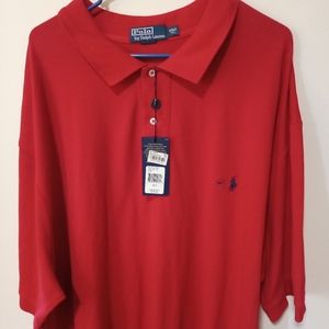New 4XL Red Polo Shirt For Men